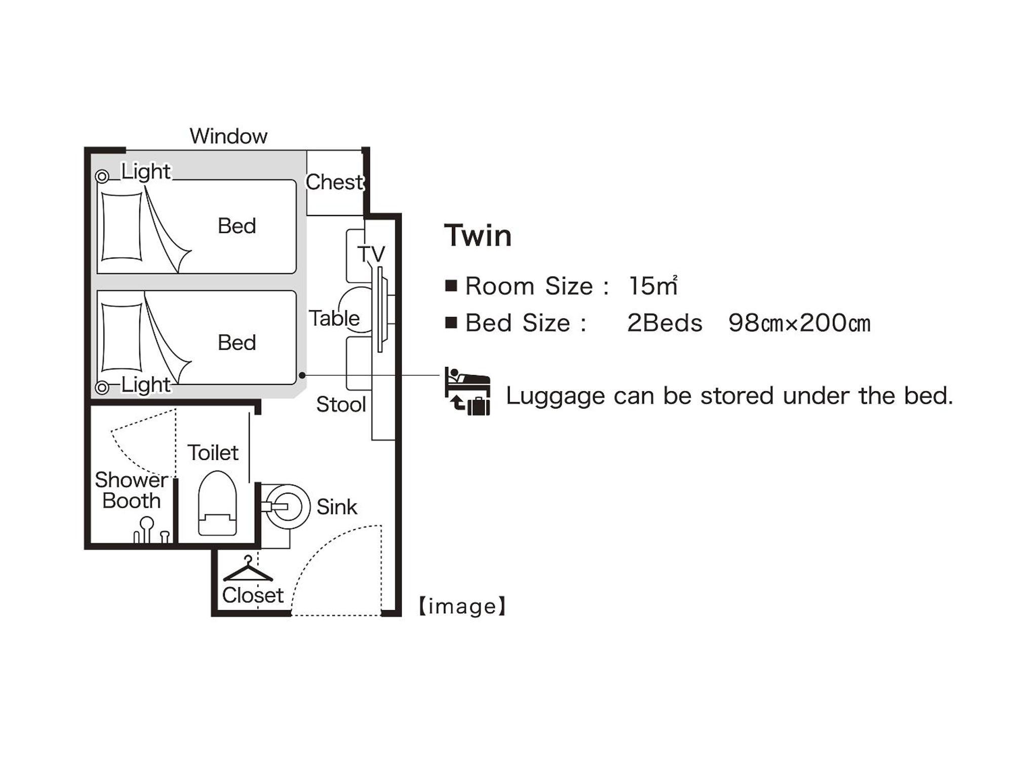 Twin Room Shower Only Non-Smoking
