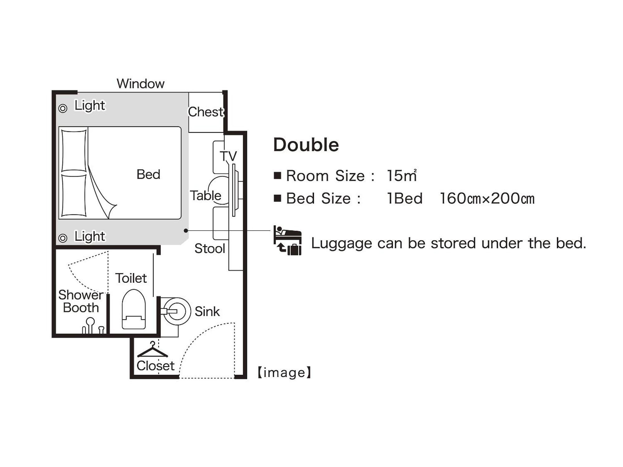 Double Room Non-Smoking 160cm 1Bed